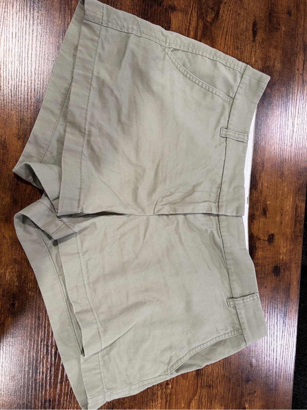 J. Crew Green Flat-Front Cotton Shorts